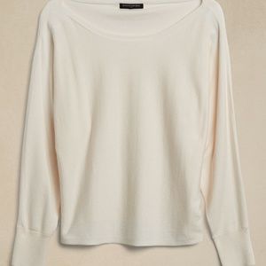 Banana Republic Ivory Modal Boatneck Sweater